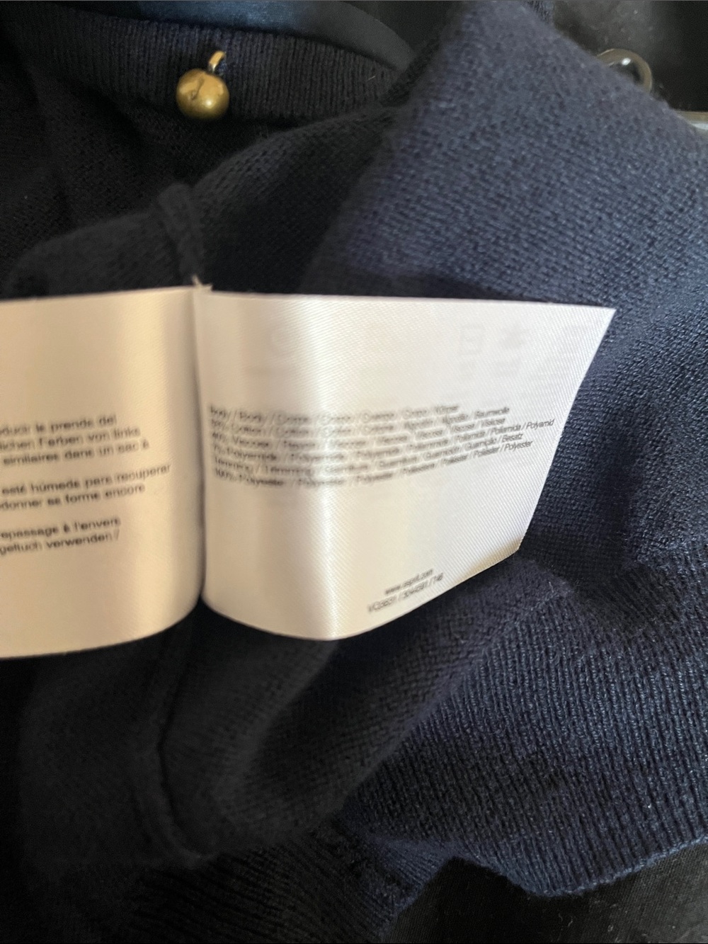 Esprit Navy Ruffle-Trim Button Cardigan - Picture 8 of 8